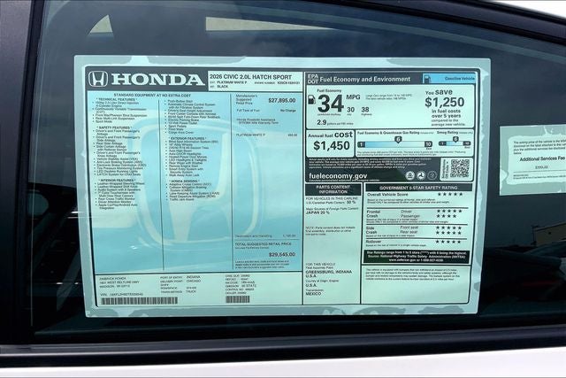 2026 Honda Civic Sport InStock