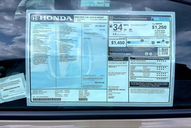 2026 Honda Civic Sport