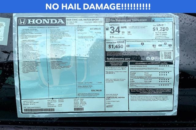 2026 Honda Civic Sport