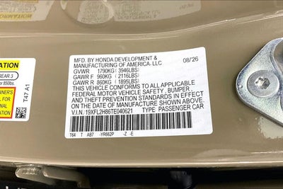 2026 Honda Civic Sport InStock
