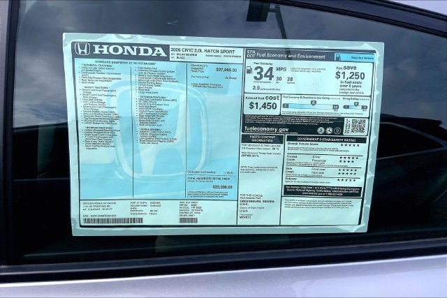 2026 Honda Civic Sport InStock