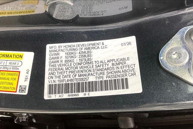 2026 Honda Civic Hybrid Sport