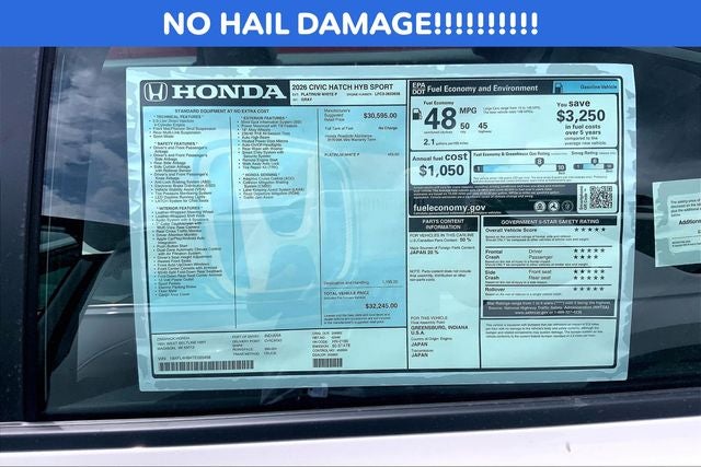 2026 Honda Civic Hybrid Sport