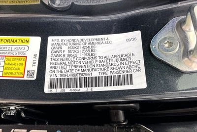 2026 Honda Civic Hybrid Sport Touring InStock