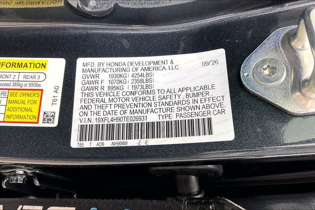 2026 Honda Civic Hybrid Sport Touring InStock