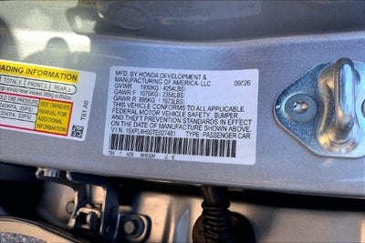 2026 Honda Civic Hybrid Sport Touring InStock