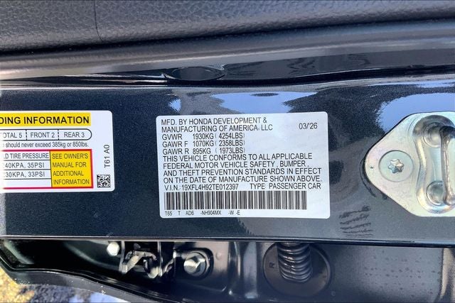 2026 Honda Civic Hybrid Sport Touring