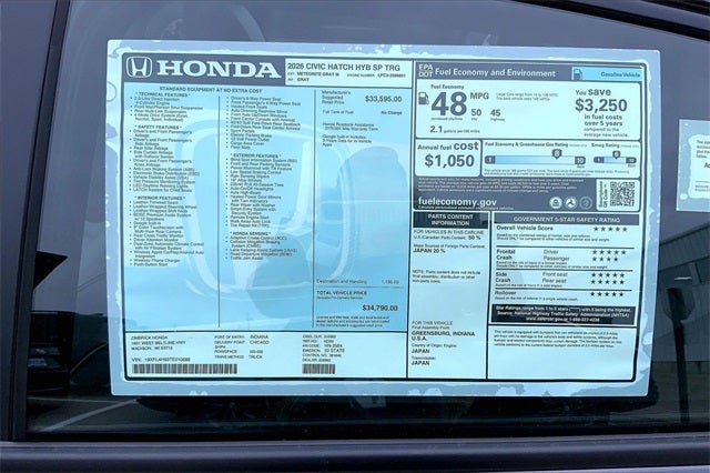 2026 Honda Civic Hybrid Sport Touring