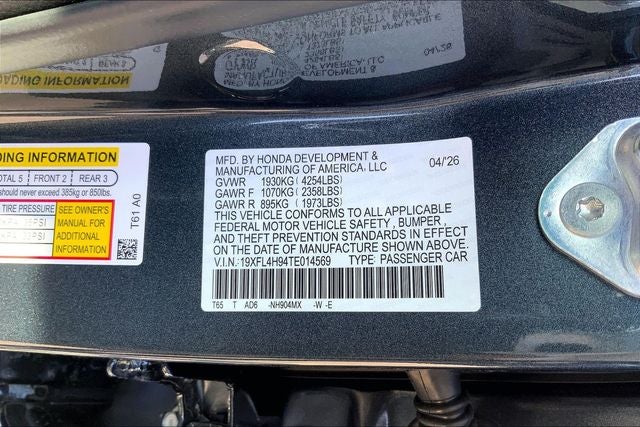 2026 Honda Civic Hybrid Sport Touring