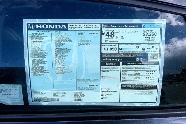 2026 Honda Civic Hybrid Sport Touring InStock