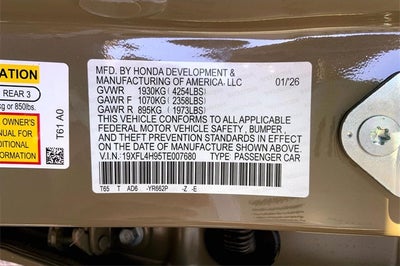 2026 Honda Civic Hybrid Sport Touring