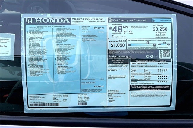 2026 Honda Civic Hybrid Sport Touring