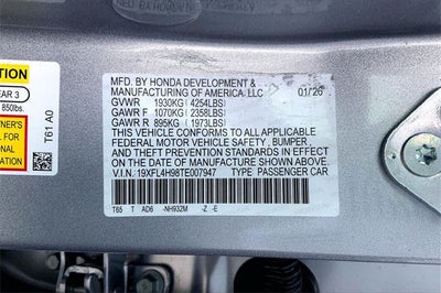 2026 Honda Civic Hybrid Sport Touring