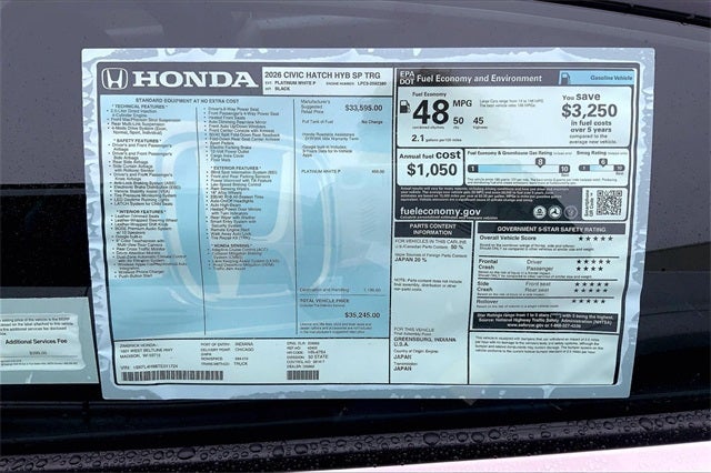 2026 Honda Civic Hybrid Sport Touring