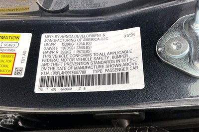 2026 Honda Civic Hybrid Sport Touring