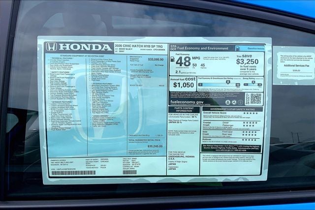 2026 Honda Civic Hybrid Sport Touring InStock