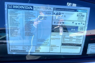2026 Honda Civic Hybrid Sport Touring InStock