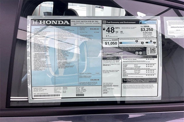 2026 Honda Civic Hybrid Sport Touring