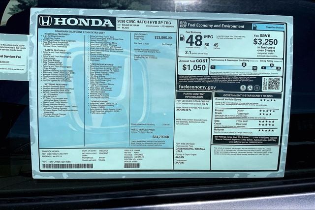 2026 Honda Civic Hybrid Sport Touring