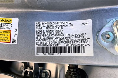 2026 Honda Civic Hybrid Sport Touring