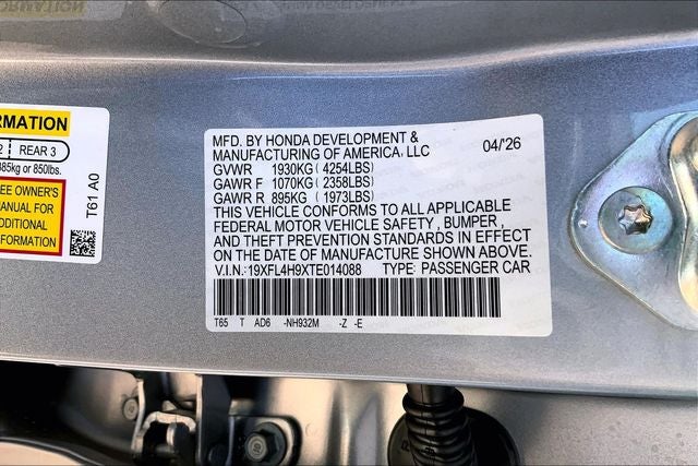 2026 Honda Civic Hybrid Sport Touring