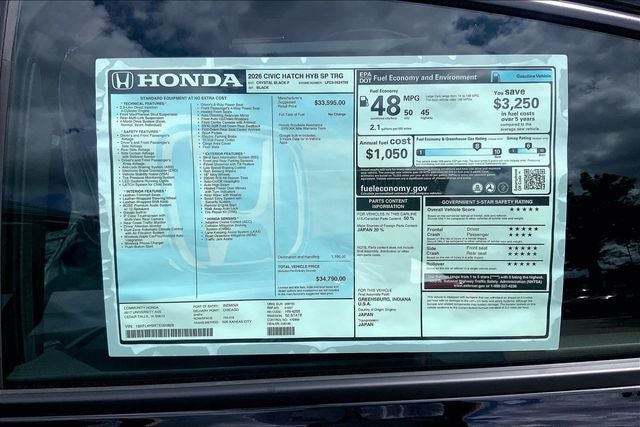 2026 Honda Civic Hybrid Sport Touring