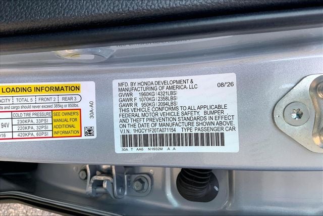 2026 Honda Accord LX InStock