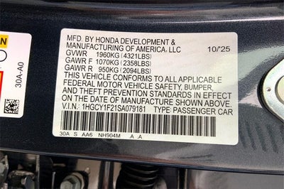 2025 Honda Accord LX