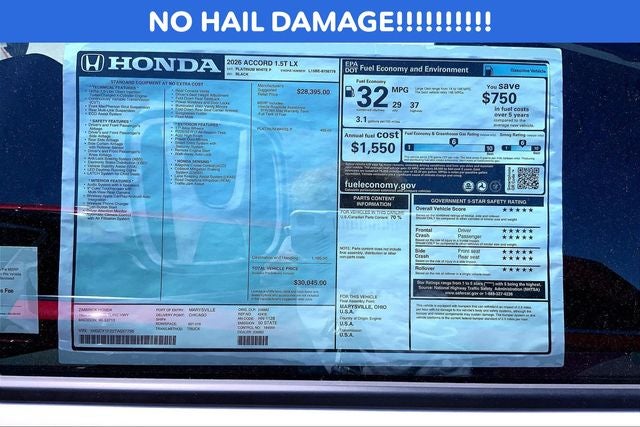 2026 Honda Accord LX