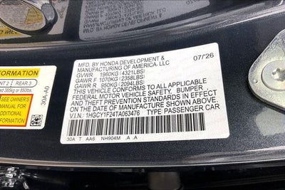 2026 Honda Accord LX InStock