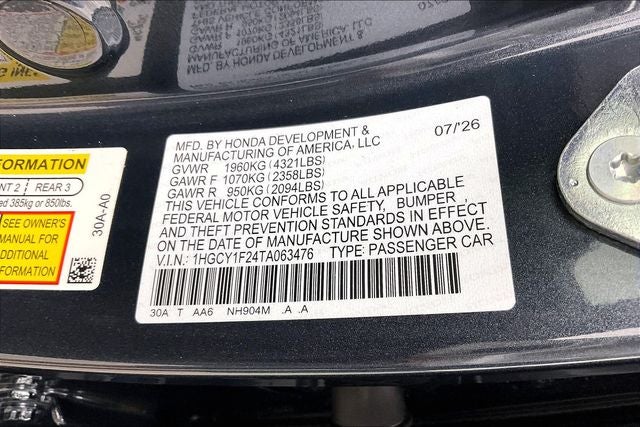 2026 Honda Accord LX InStock