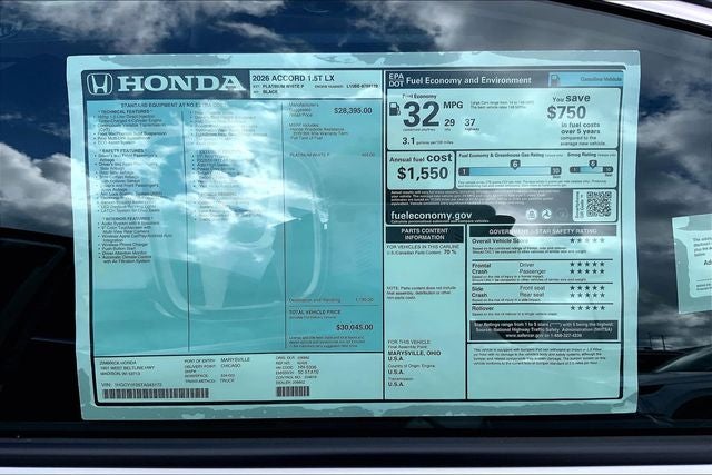 2026 Honda Accord LX