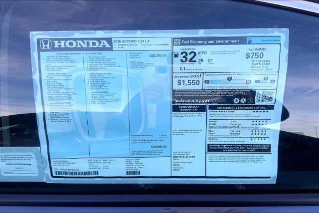 2026 Honda Accord LX InStock