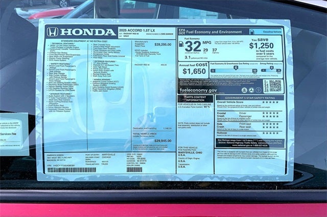 2025 Honda Accord LX