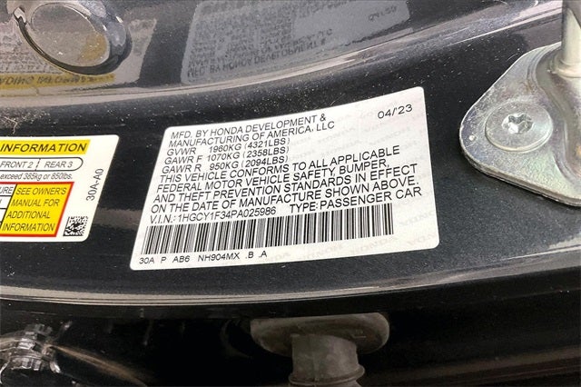 2023 Honda Accord EX