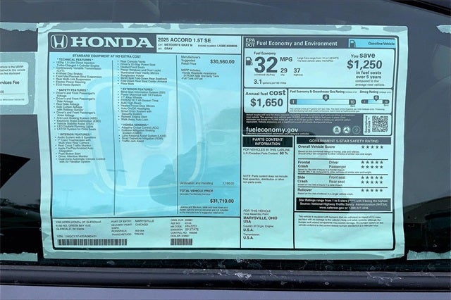 2025 Honda Accord SE