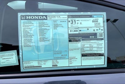 2026 Honda Accord SE