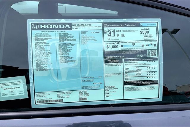 2026 Honda Accord SE