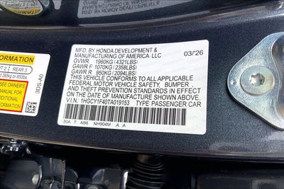 2026 Honda Accord SE