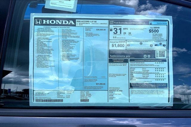 2026 Honda Accord SE