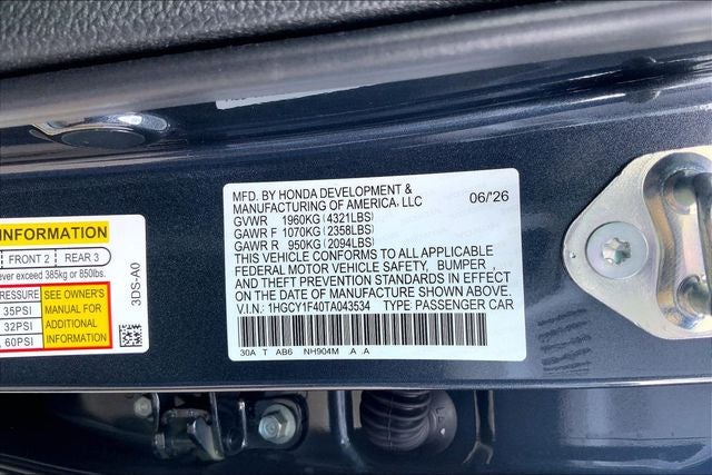 2026 Honda Accord SE