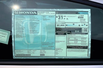 2026 Honda Accord SE InStock