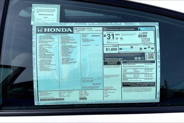 2026 Honda Accord SE