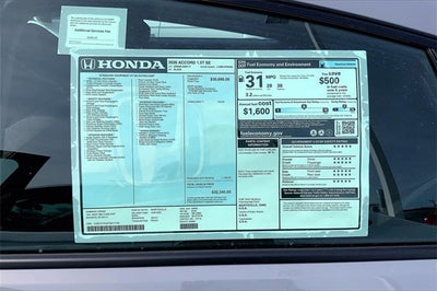 2026 Honda Accord SE