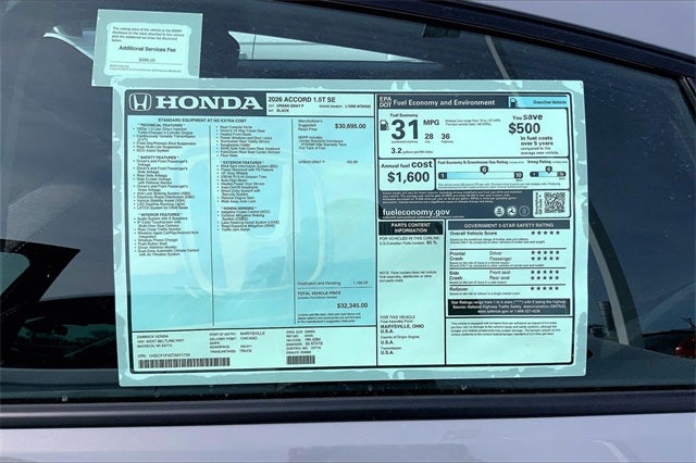 2026 Honda Accord SE