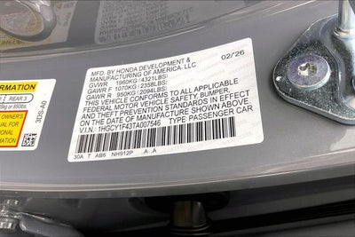 2026 Honda Accord SE