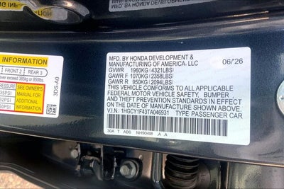 2026 Honda Accord SE InStock