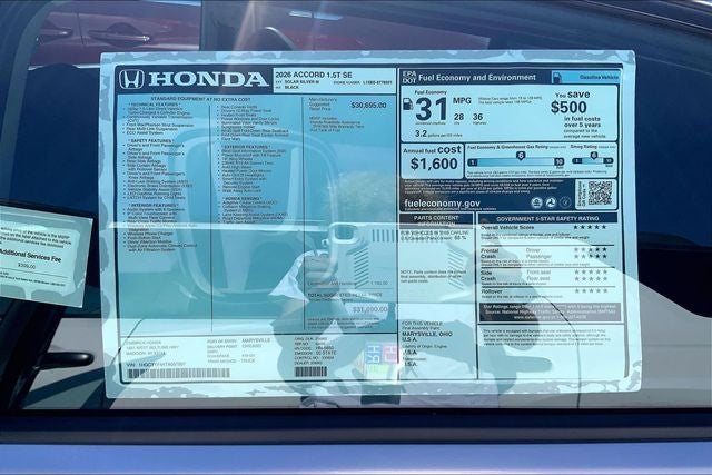 2026 Honda Accord SE