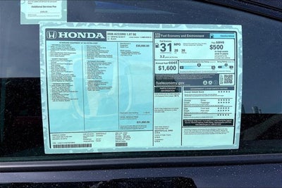 2026 Honda Accord SE