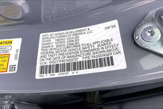 2026 Honda Accord SE